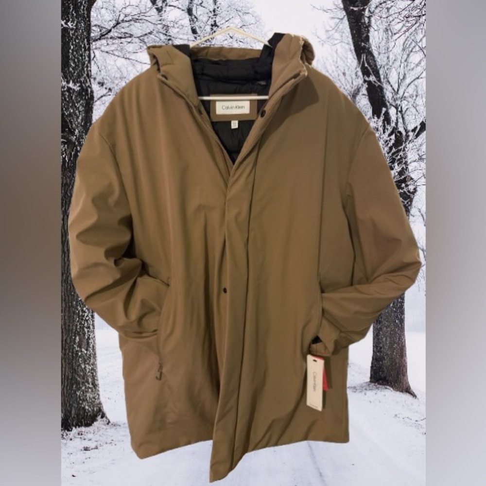 Calvin Klein Men's Tan Winter Coat